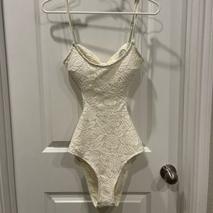 Aerie crochet cheeky one piece swimsuit. New without tags size small